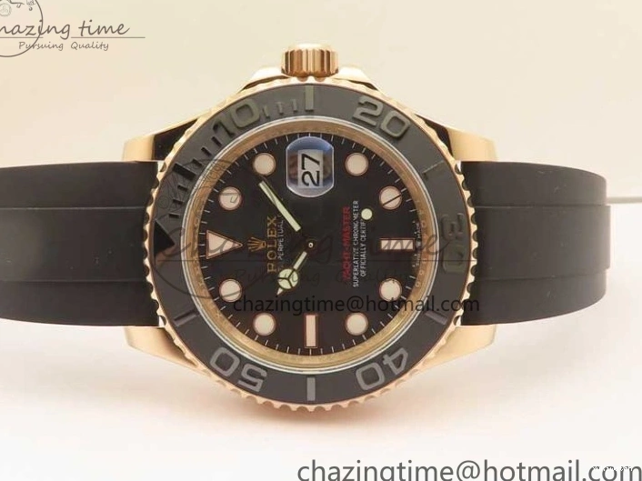 Black on 126655 Black 1:1 Bezel VS3235 Yacht-Master Edition Best Rubber Strap Ceramic RG 3EF 0415
